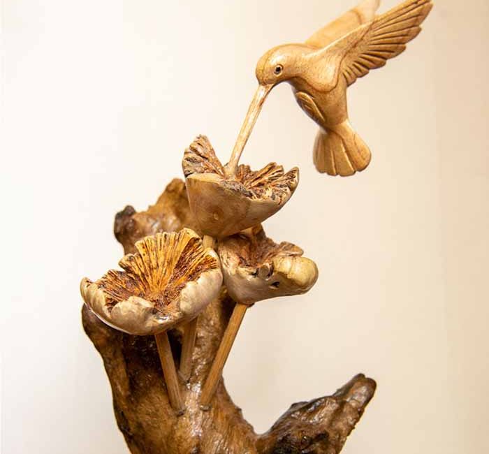 Photo of a wood carving by Ray Cheeseman